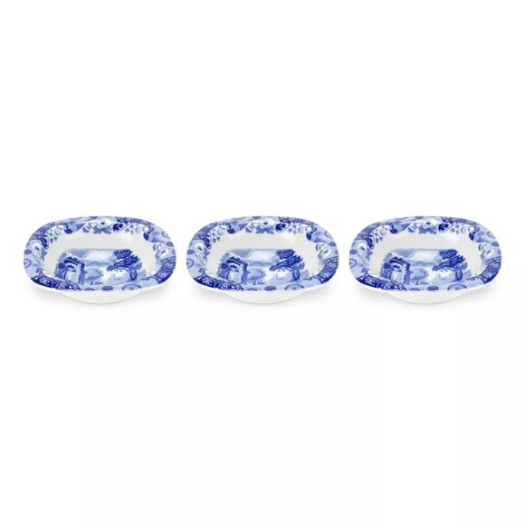 Set of 3 Spode Blue Italian Collection Procelain Dipping Bowl Serving Dish - Picture 2 of 5